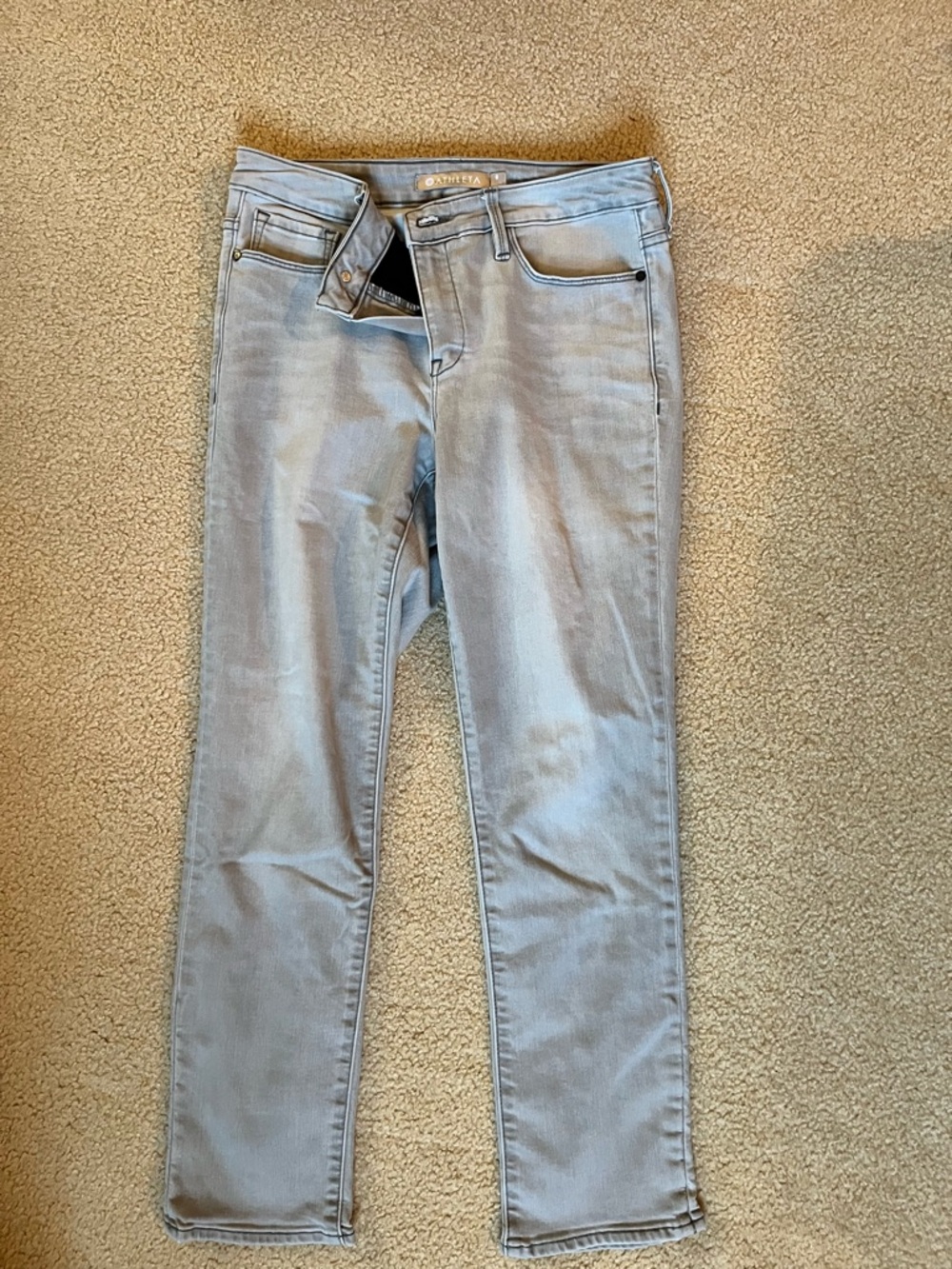 Athleta Sculptek Skinny Crop Jean in Granite Wash